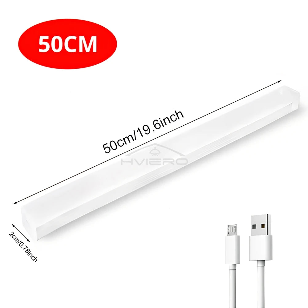 Motion Sensor Night Lights Wireless LED Lamp USB Rechargeable Magnetic For Wardrobe Room Closet Kitchen Aisle Tube Detector Bulb