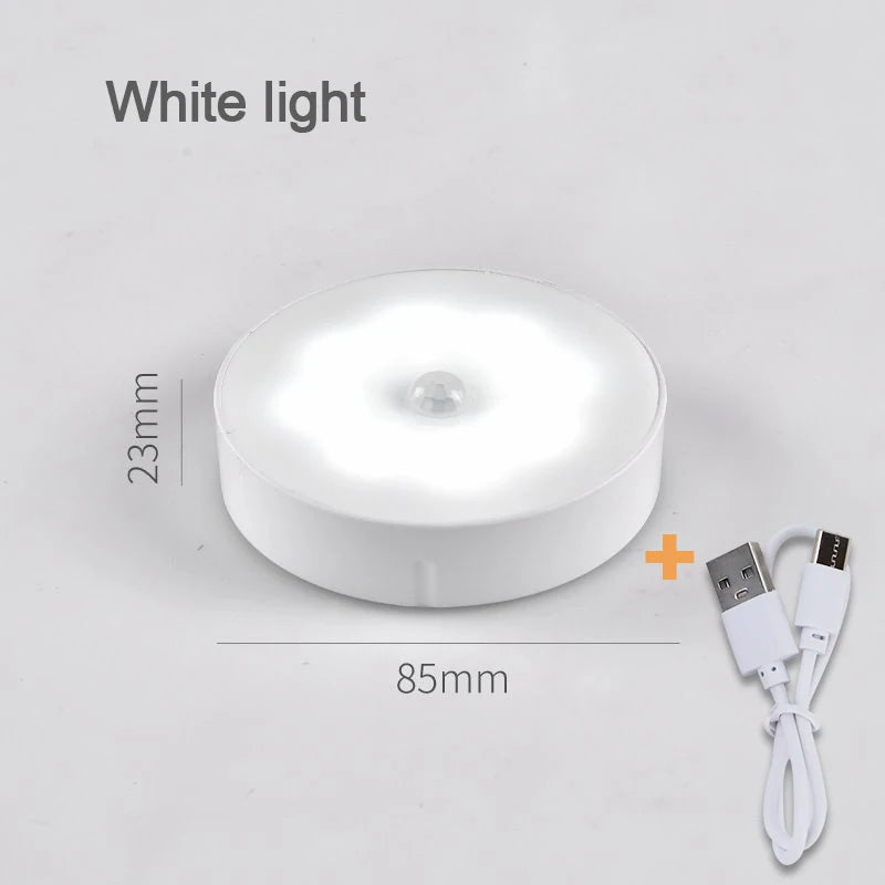 Motion Sensor Light Night Light USB Rechargeable Night Lamp for Kitchen Cabinet Wardrobe Lamp Staircase Wireless Closet Light