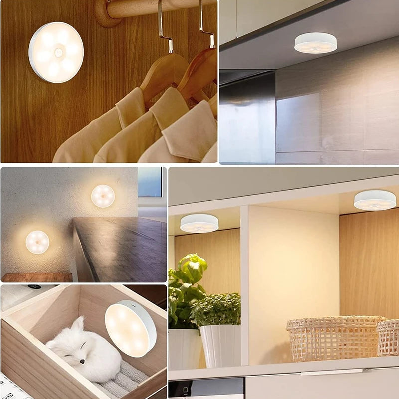 Motion Sensor Light Night Light USB Rechargeable Night Lamp for Kitchen Cabinet Wardrobe Lamp Staircase Wireless Closet Light