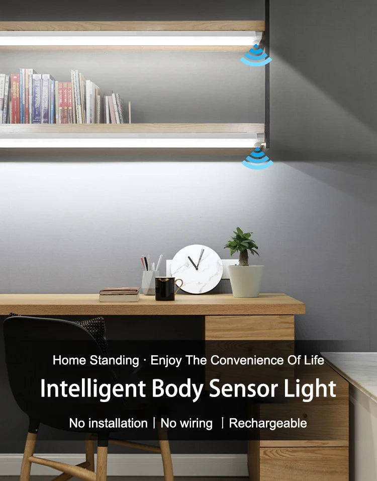 Motion Sensor LED Night Lights Wireless – Energy-Saving Backlight for Cabinet, Staircase & Home Kitchen