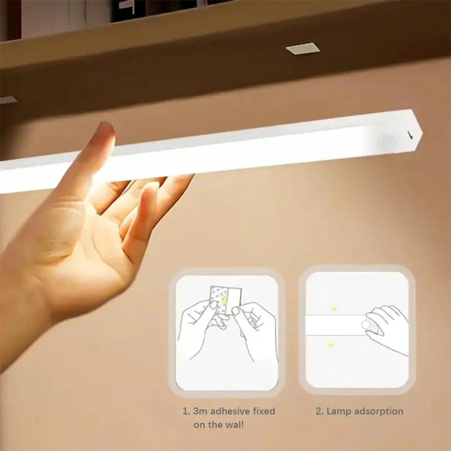 Motion Sensor Light  Wireless LED Night Light USB Rechargeable Magnetic suction lamp Closet Lamp  Induction night light Aisle  ﻿