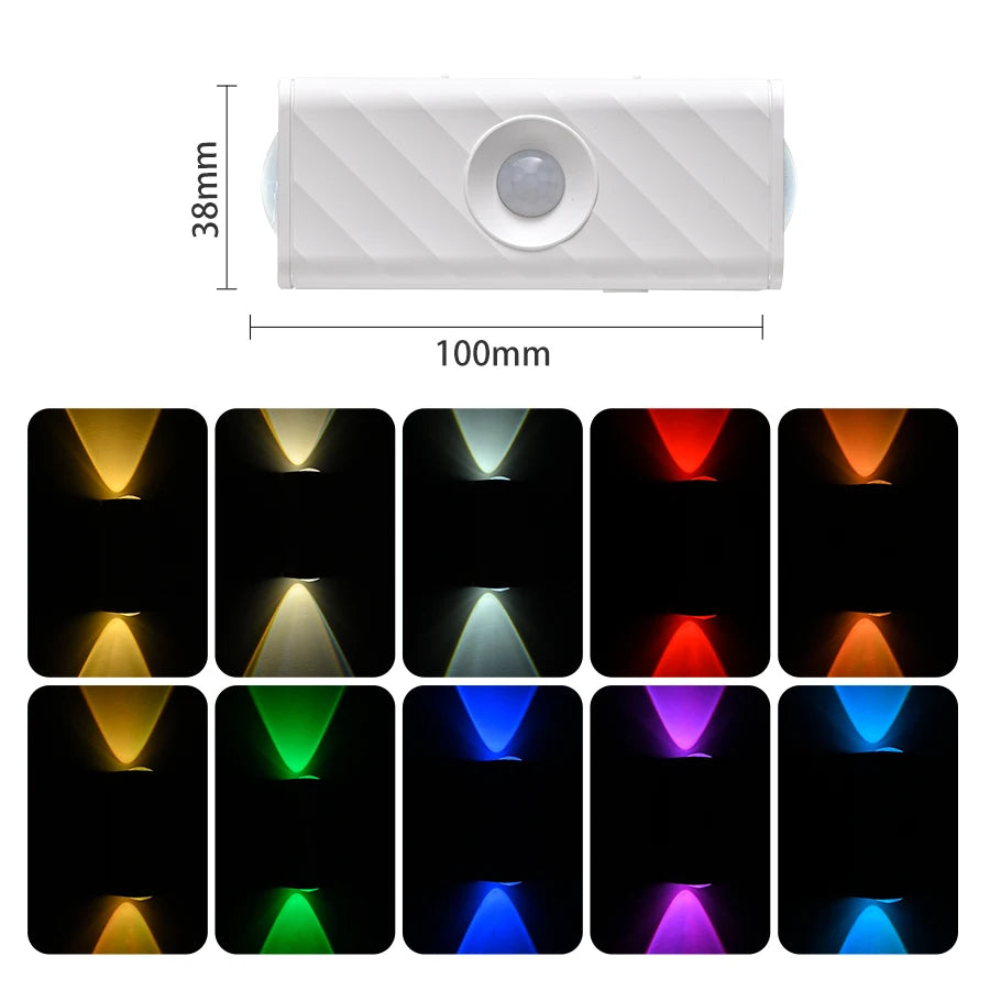 Motion Sensor LED Night Light with Remote Controller Magnetic Wall Lamp for Kitchen Stairs Wardrobe Corridor Bedroom Decor