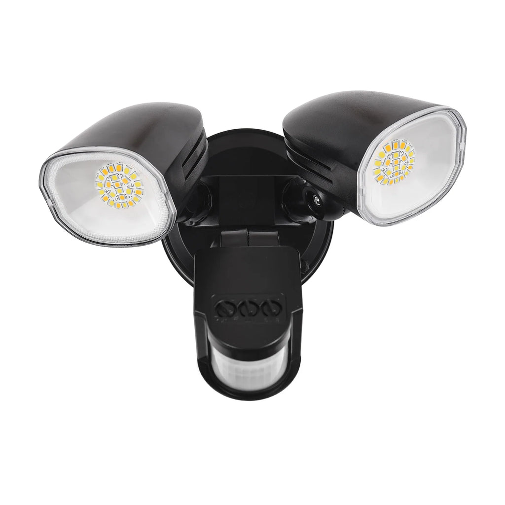 Motion Sensor Lights 2-Head Wall Light with Infrared Induction LED Light IP65 Waterproof 6000K Outdoor Sports Courtyard Light