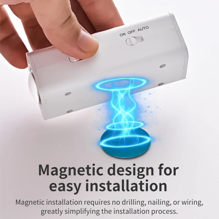 Motion Sensor LED Night Light with Remote Controller Magnetic Wall Lamp for Kitchen Stairs Wardrobe Corridor Bedroom Decor