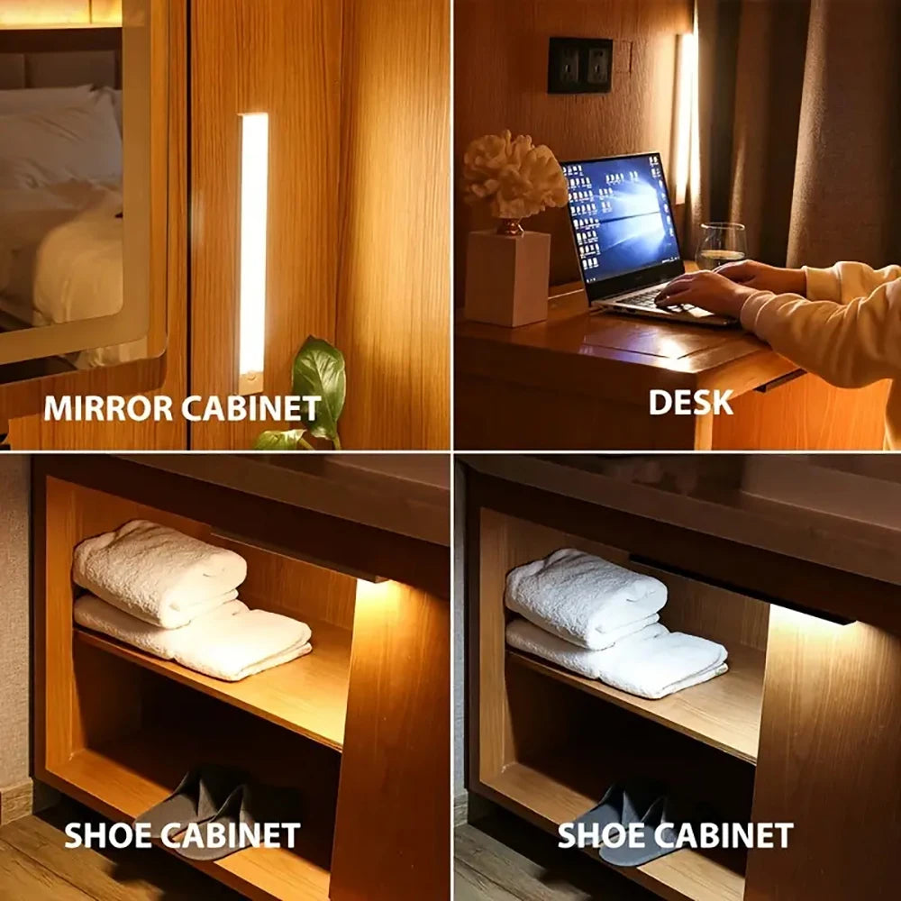 Motion Sensor Light Wireless LED Night Light Closet Night Light Kitchen Bedroom Detector Light Cabinet Staircase Backlight