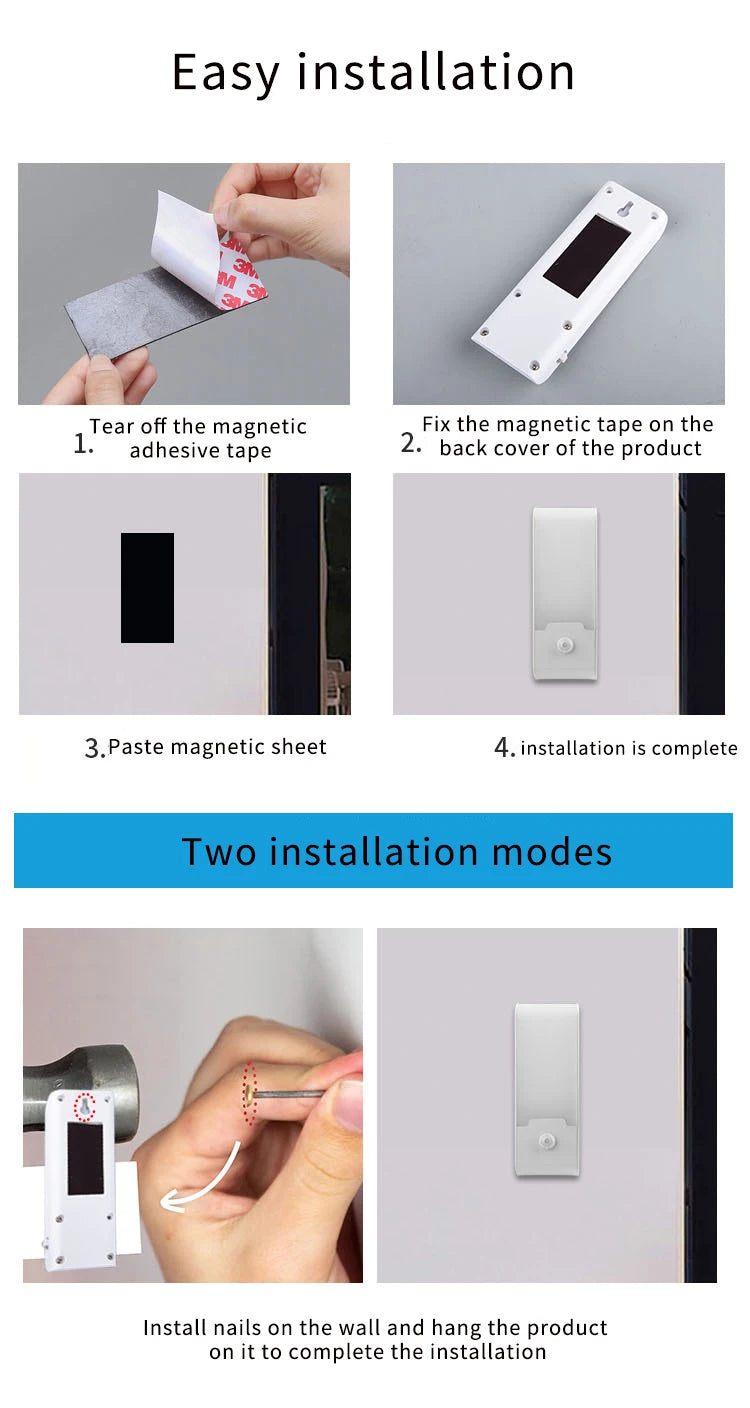 Motion Sensor LED Night Light Rechargeable Night Lamp Bedside Portable Kitchen Cabinet Night Lights for Bedroom Stairs Hallway