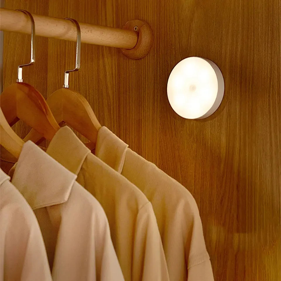 Motion Sensor Night  Light USB Rechargeable Light LED Lamp for Kitchen Bedroom Stairs Hallway Cabinet Closet Wardrobe Nightlight