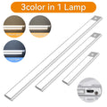 Motion Sensor Light Dimmable USB Rechargeable Lamp 3 Colors Night Light Cabinet Light Bedside Lamps  Battery Lamp LED Light Fixt
