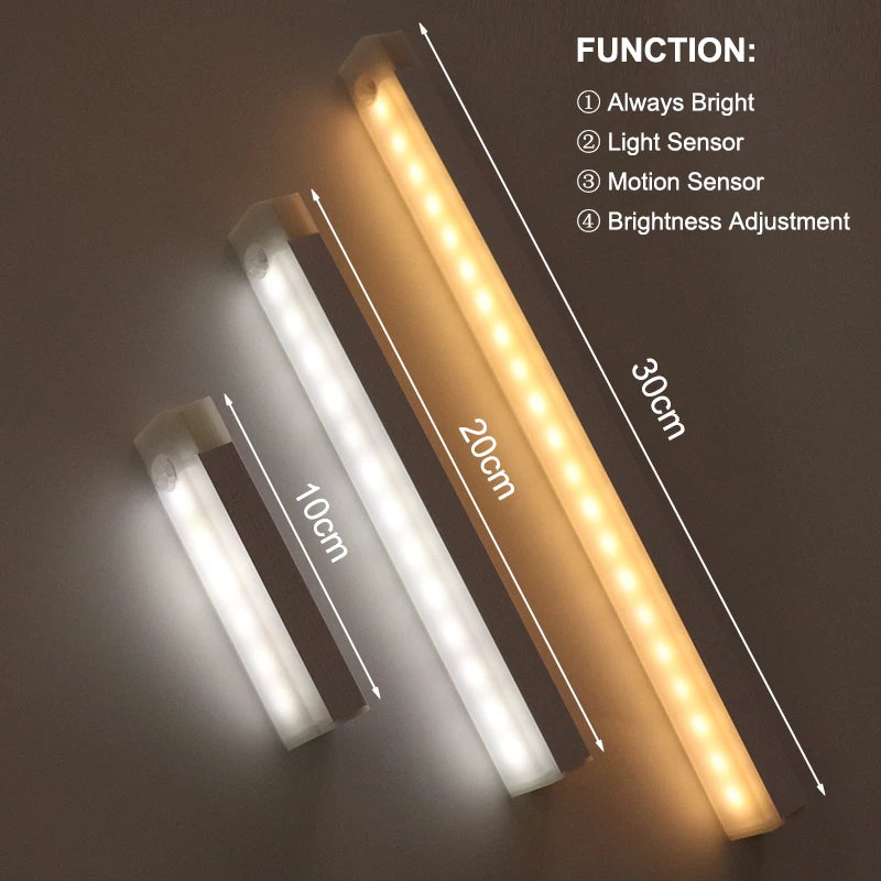Motion Sensor LED Night Lights Wireless – Energy-Saving Backlight for Cabinet, Staircase & Home Kitchen