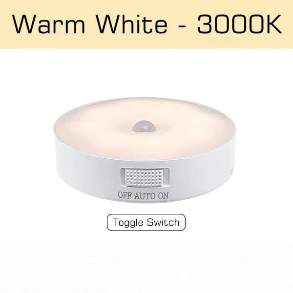 Motion Sensor Night  Light USB Rechargeable Light LED Lamp for Kitchen Bedroom Stairs Hallway Cabinet Closet Wardrobe Nightlight