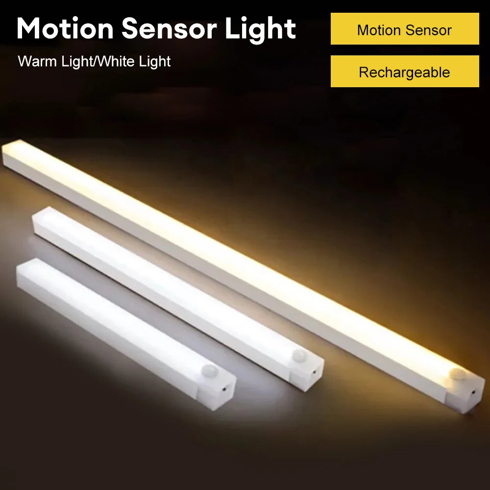 Motion Sensor Light Wireless LED Night Light USB Rechargeable Night Lamp Cabinet Wardrobe Lamp Staircase Backlight For Kitchen 1