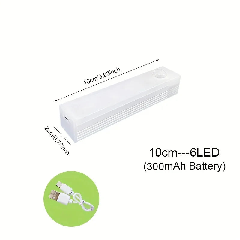 Motion Sensor Light Wireless LED Night Light USB Rechargeable Night Lamp For Kitchen Cabinet Wardrobe Lamp Staircase Backlight