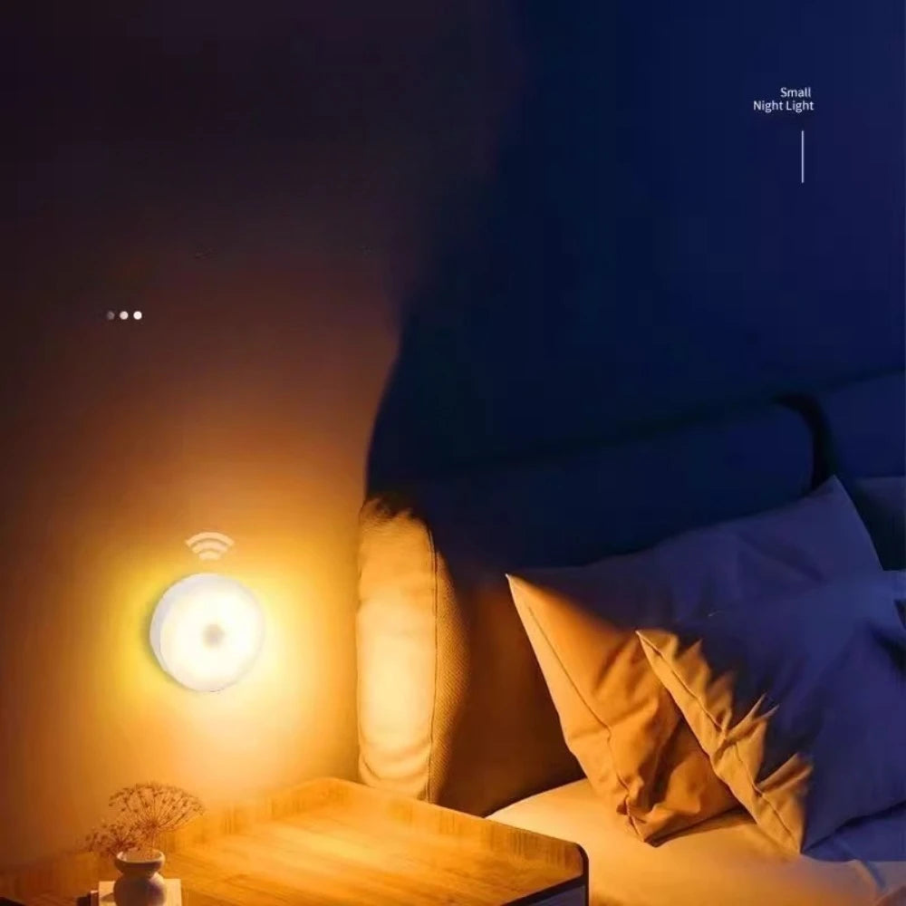 Motion Sensor LED Night Light USB Rechargeable Night Lamp for Kitchen Cabinet Wardrobe Lamp Staircase Wireless Closet Light