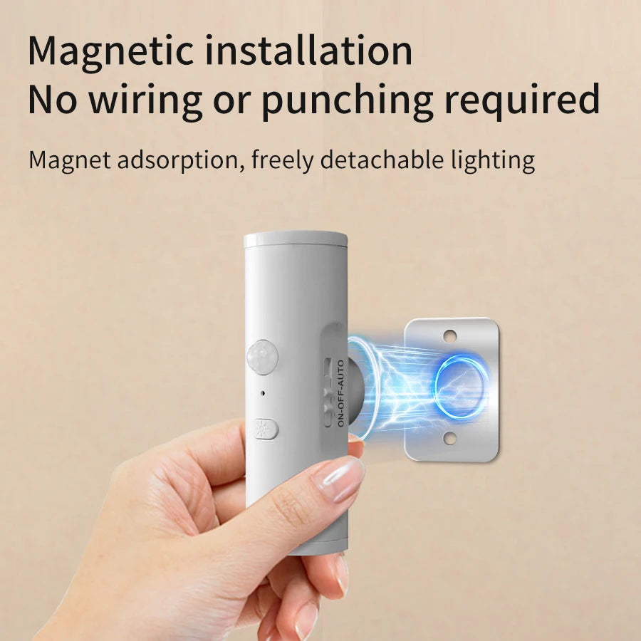 Motion Sensor Night Light Magnetic Up and Down Glowing Wall Lamp Rechargeable Night Lamp Closet Stairs Corridor Bedroom Decor