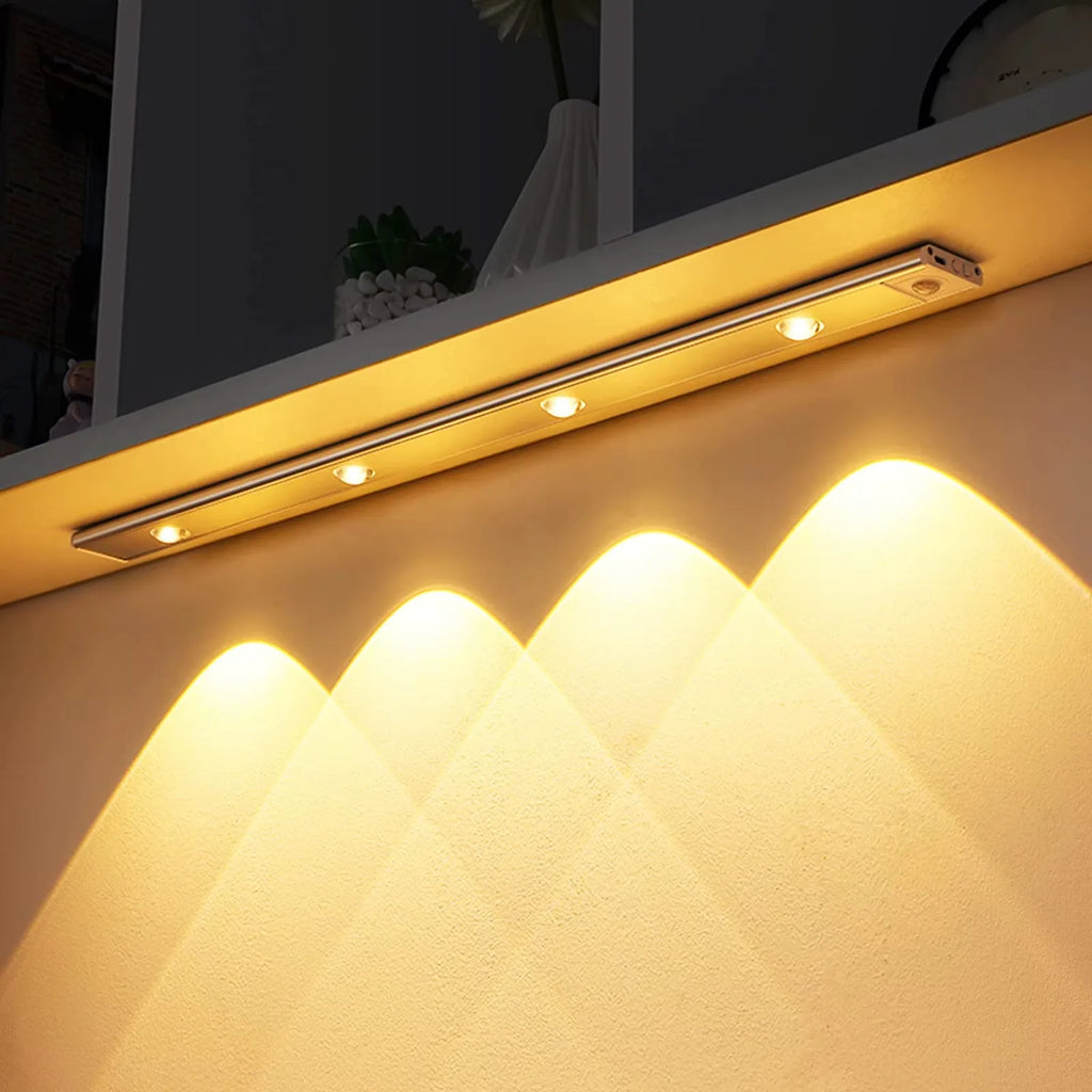 Motion Sensor Light LED Sensor Lamp Wireless Ultra Thin USB LED For Kitchen Cabinet Bedroom Wardrobe Indoor Lighting Night Light