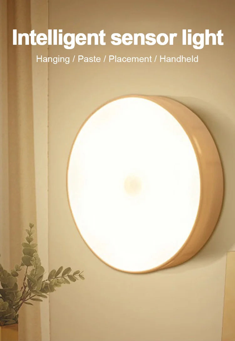 Motion Sensor Light Night Light USB Rechargeable Night Lamp for Kitchen Cabinet Wardrobe Lamp Staircase Wireless Closet Light
