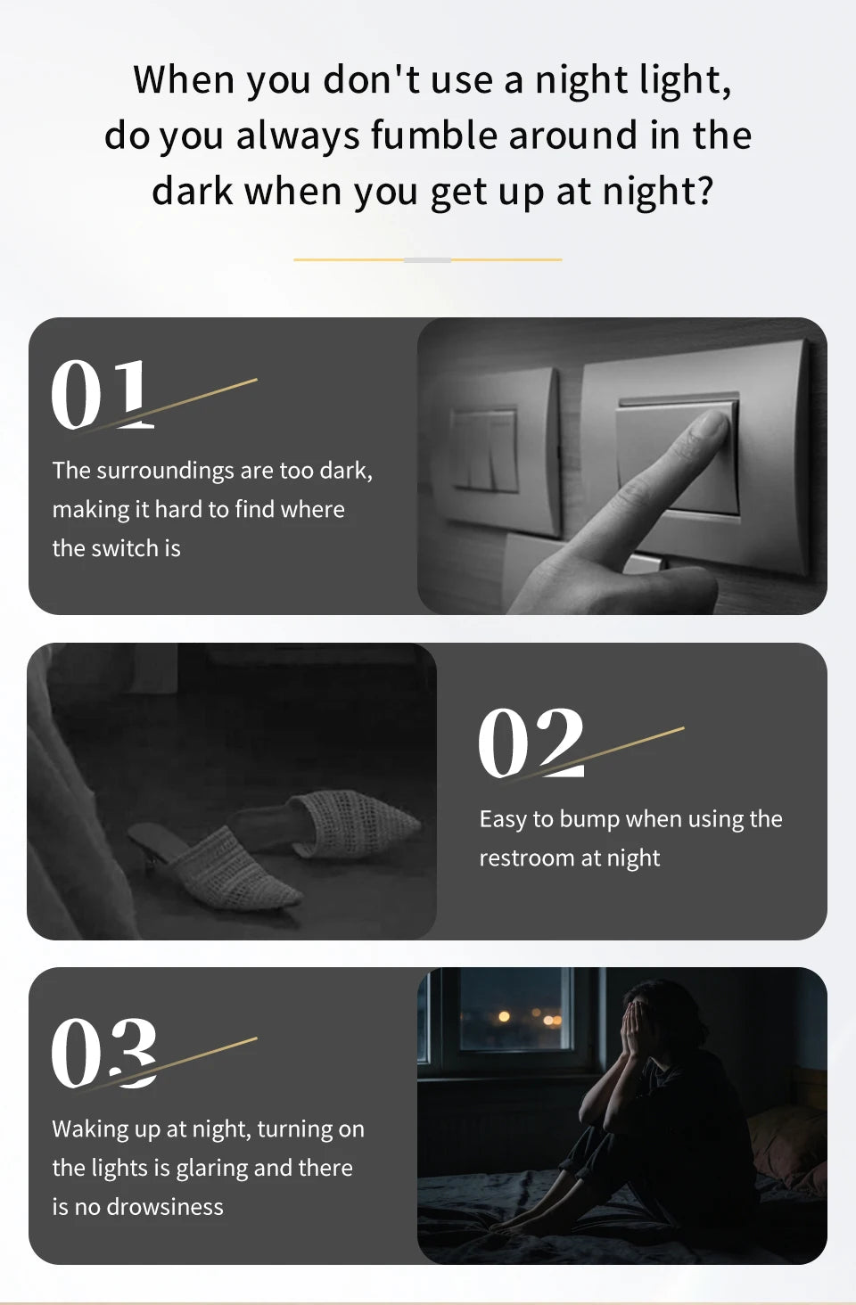 Motion Sensor Night Light Magnetic Up and Down Glowing Wall Lamp Rechargeable Night Lamp Closet Stairs Corridor Bedroom Decor