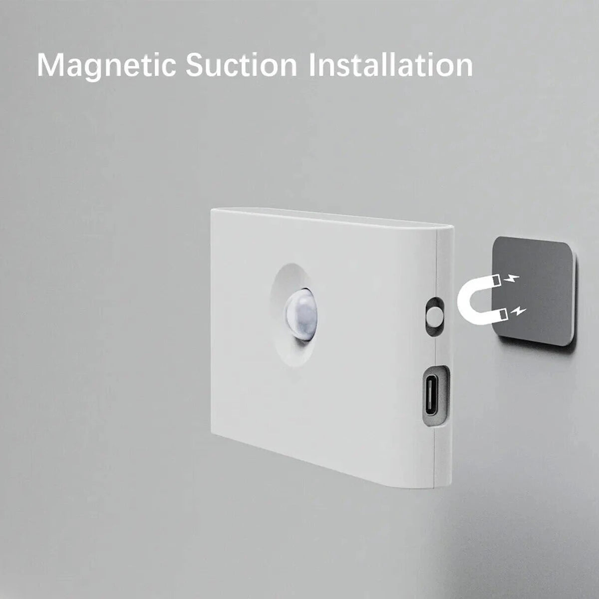 Motion Sensor Led Night Light Wireless Magnetic 2700k 0.2w Type-c Charging Abs 300amh Wall Smart Bedroom Lights Corridor Bedside