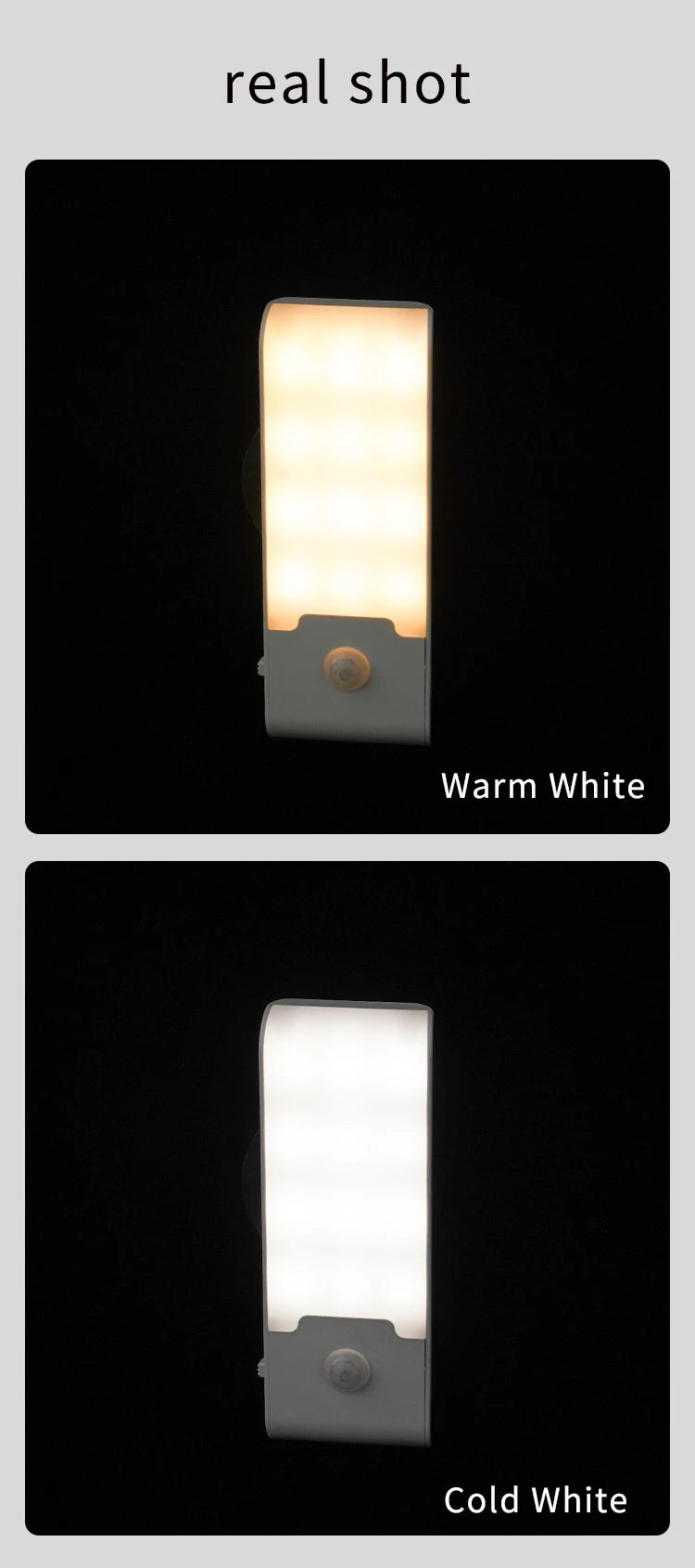 Motion Sensor LED Night Light Rechargeable Night Lamp Bedside Portable Kitchen Cabinet Night Lights for Bedroom Stairs Hallway