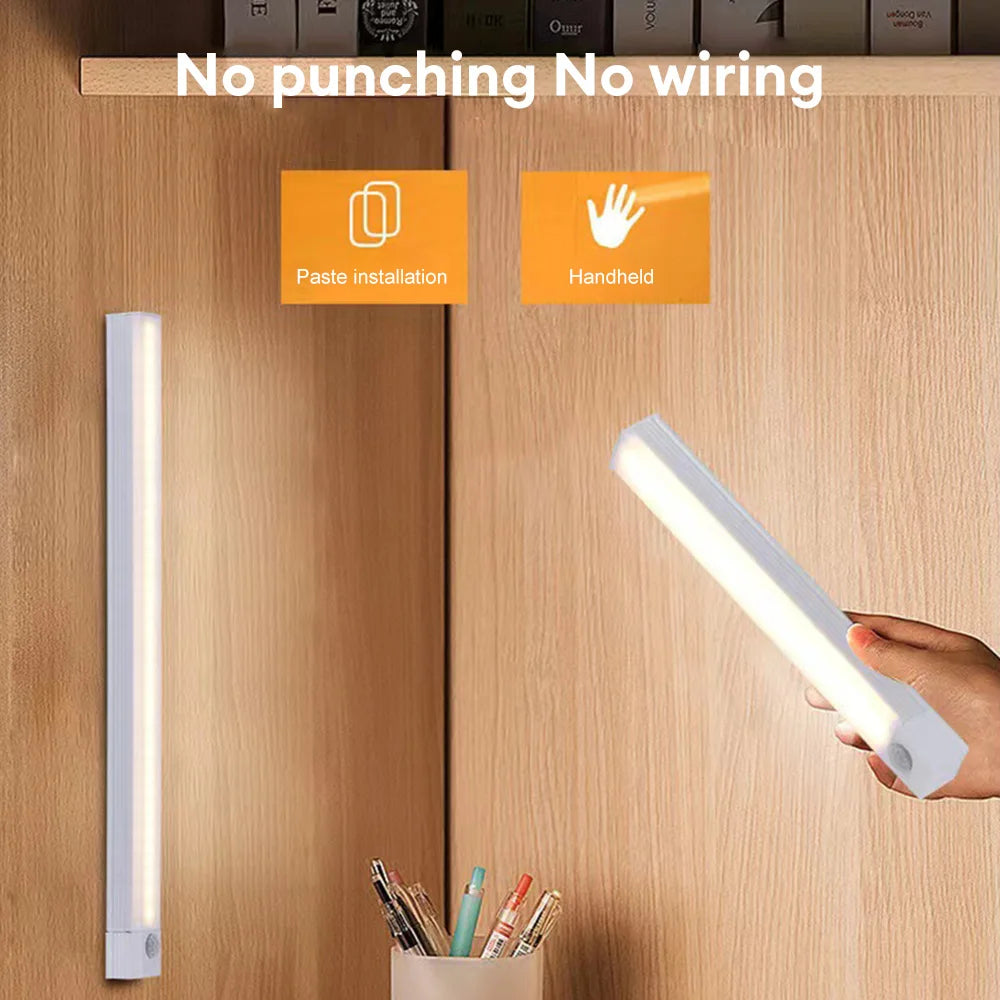 Motion Sensor Light Wireless LED Night Light USB Rechargeable Night Lamp Cabinet Wardrobe Lamp Staircase Backlight For Kitchen 1