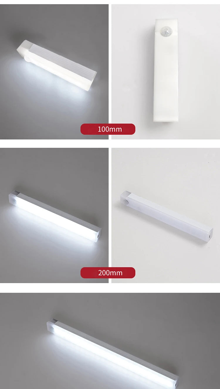 Motion Sensor LED Night Lights Wireless – Energy-Saving Backlight for Cabinet, Staircase & Home Kitchen